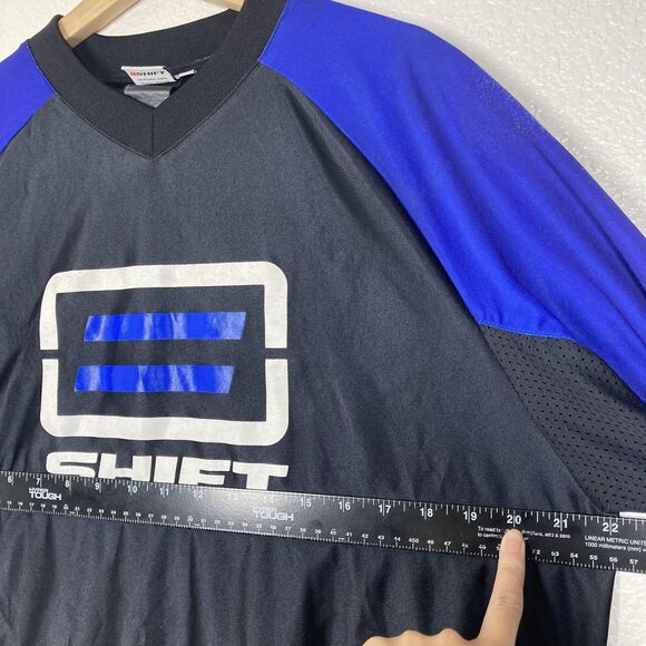 Shift Racing Motocross Jersey Mens Large Black Blue Recon Vented Long Sleeve - Picture 8 of 16